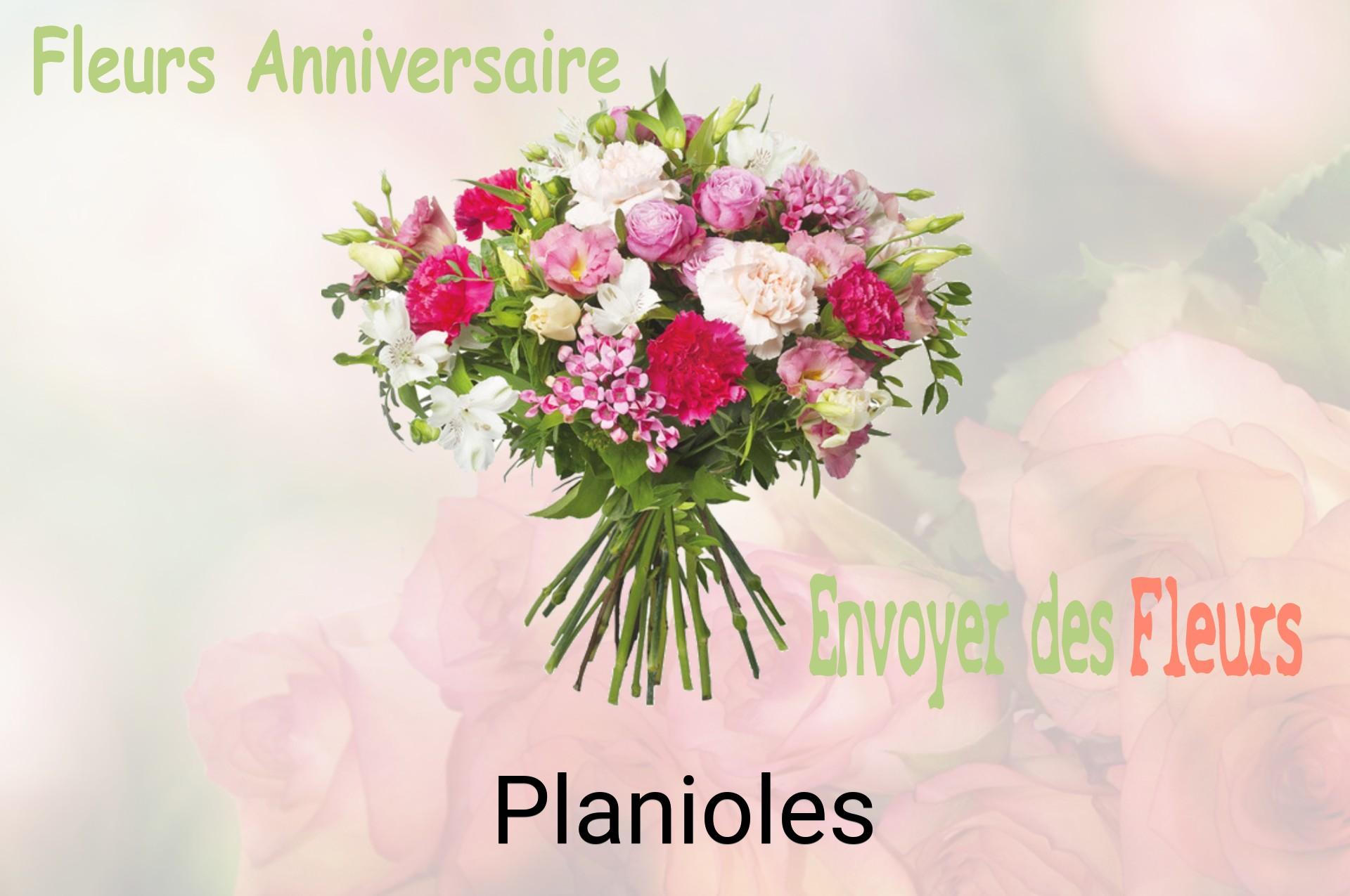 Bouquet de fleurs d’anniversaire livré à Planioles